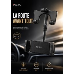 Support Smartphone pour Voiture Yesido C196 Noir