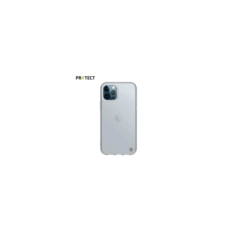 Coque Silicone PROTECT pour Apple iPhone 12/iPhone 12 Pro Transparent