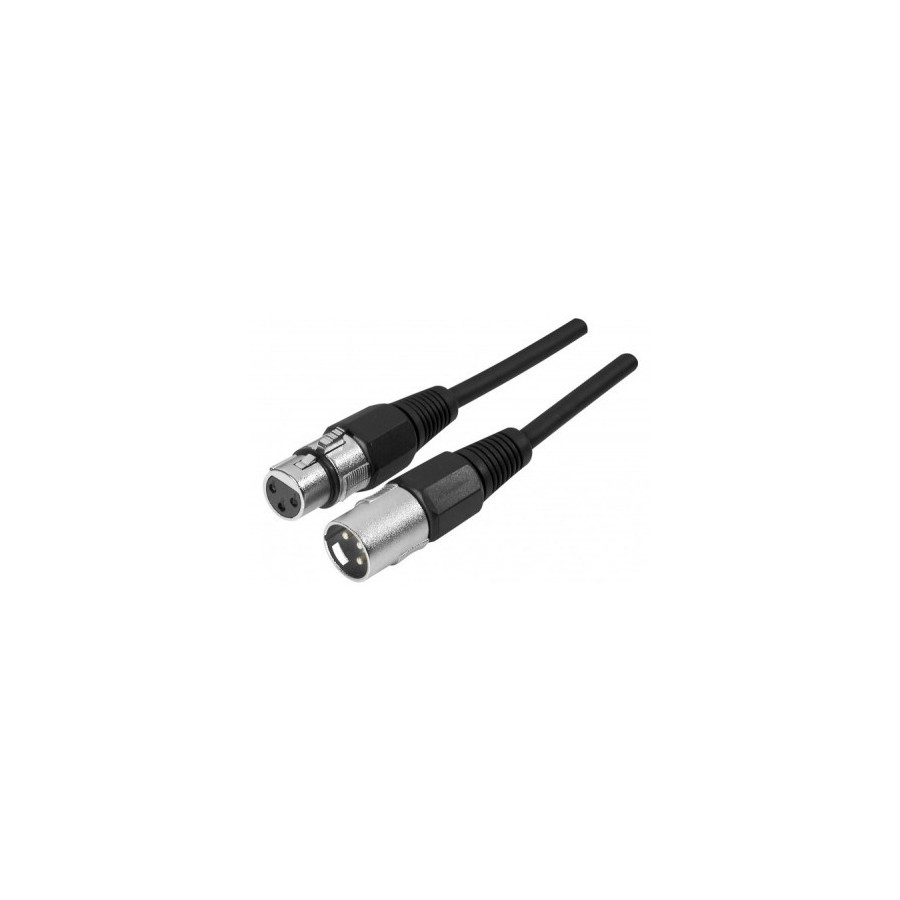 Câble XLR 3P Male / Femelle noir