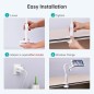 Support de téléphone de bureau Choetech avec clip et chargeur sans fil Qi 15W blanc (T584-F) Support de téléphone de bureau Choetech avec clip et chargeur sans fil Qi 15W blanc (T584-F)
