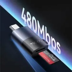 Lecteur de Carte Yesido GS37 OTG USB-C Noir