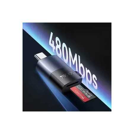 Lecteur de Carte Yesido GS37 OTG USB-C Noir