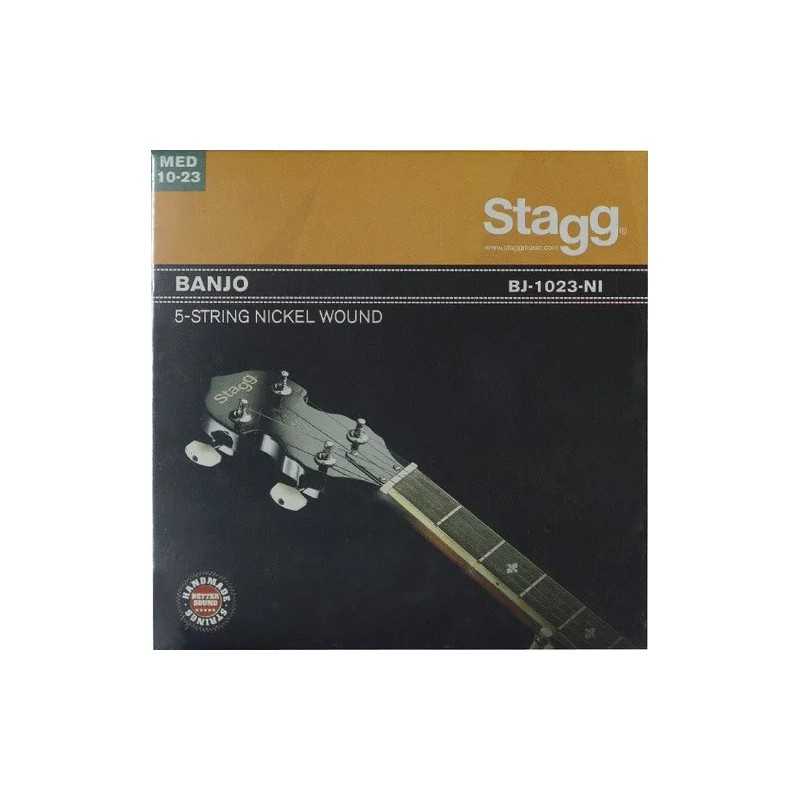 Jeu de cordes nickelées pour Banjo à 5 cordes MED 10-23 Jeu de cordes nickelées pour Banjo à 5 cordes MED 10-23
