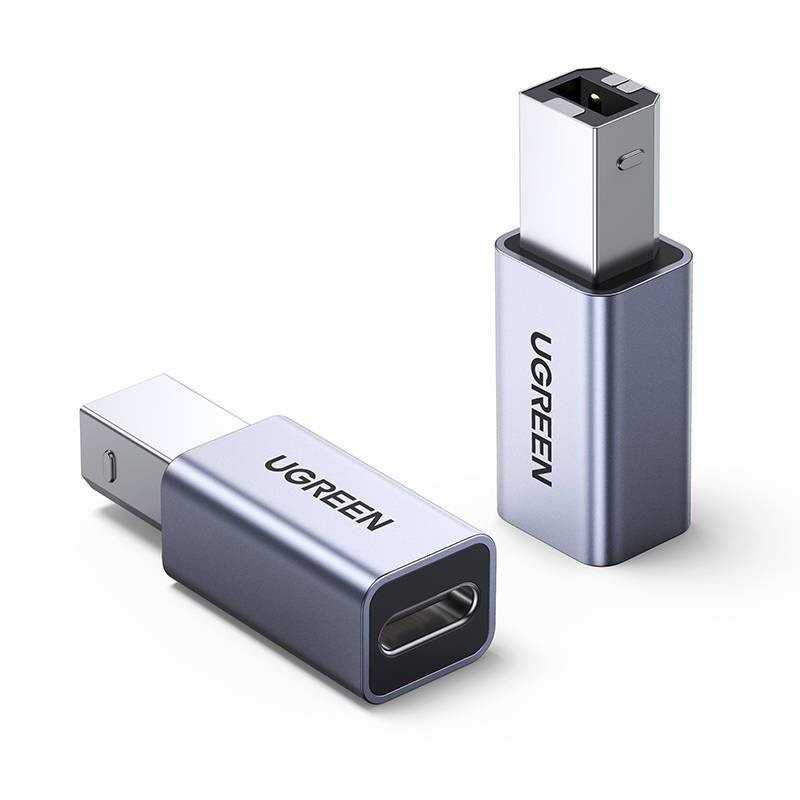 Adaptateur USB, UGREEN US382 (20120) USB-B vers Type-C Gris Adaptateur USB, UGREEN US382 (20120) USB-B vers Type-C Gris