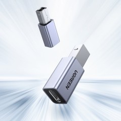 Adaptateur USB, UGREEN US382 (20120) USB-B vers Type-C Gris
