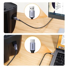Adaptateur USB, UGREEN US382 (20120) USB-B vers Type-C Gris