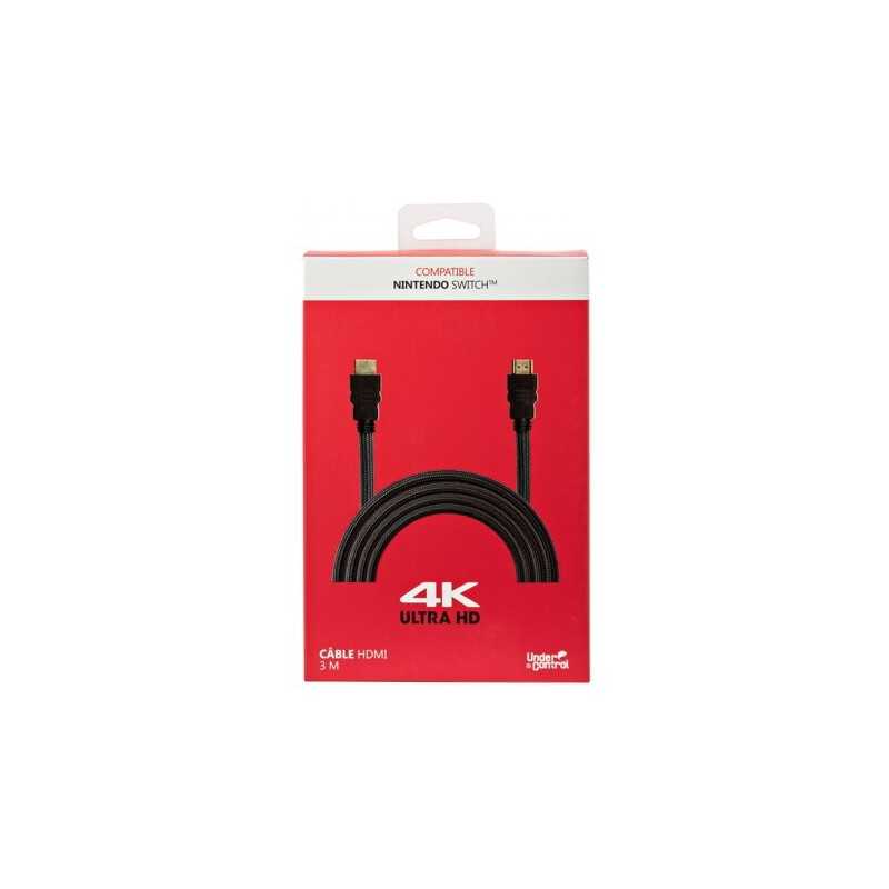Cable Hdmi 4k Ultra Hd 3 M Noir Nintendo Switch Under-Control Cable Hdmi 4k Ultra Hd 3 M Noir Nintendo Switch Under-Control