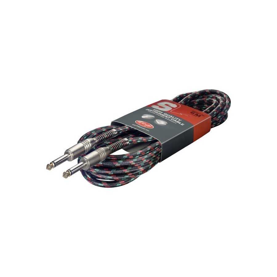 CÂBLE JACK GUITARE/INSTRUMENT 6M NOIR - STAGG SGC6VT BK