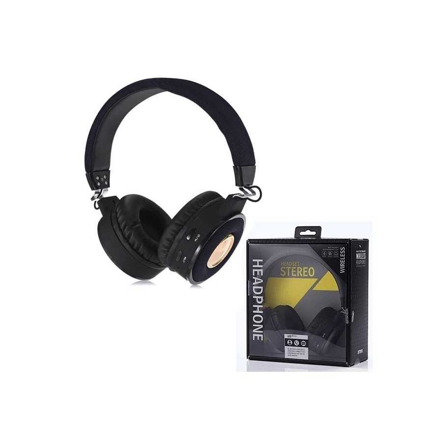 Casque noir bluetooth BT-018