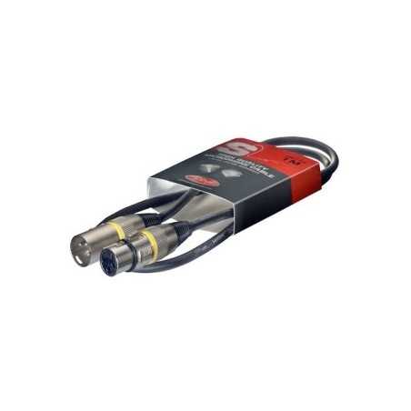 Câble microphone, 1 mètre, jaune, XLR/XLR SMC1 YW