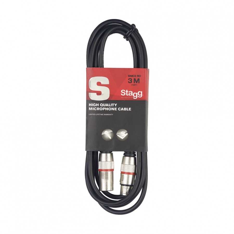 CÂBLE XLR STAGG - 3M - ROUGE