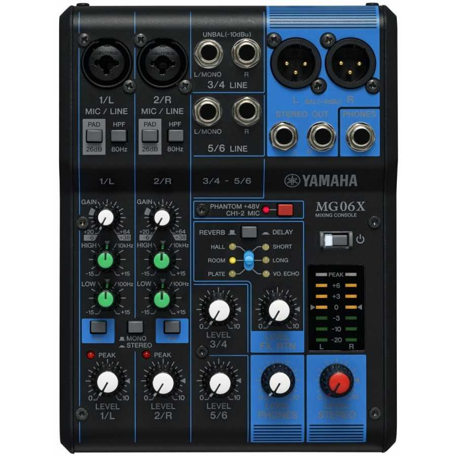 Table de mixage Yamaha MG06X